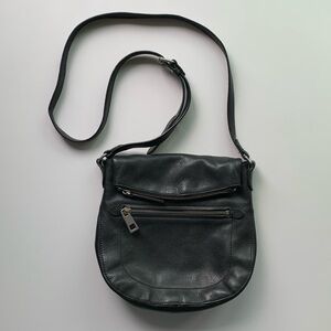Vince Camuto black leather crossbody bag purse